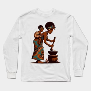 Afrocentric Mother And Baby Long Sleeve T-Shirt